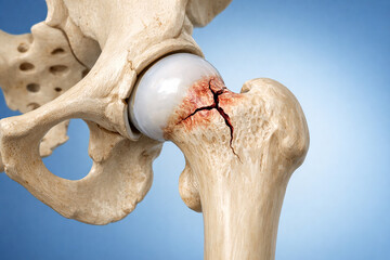 Hip Joint Fracture Medical Illustration - Femoral Head Injury