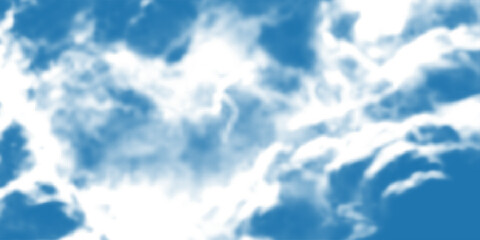 Blue sky background with white halftone clouds vector overlay texture.