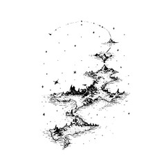 Obraz premium Solid black background, minimalist concept, empty space for abstract design.