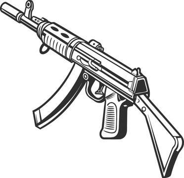 assault rifle vector