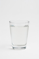 Glass of Still Water on White Background, Isolated, Clean and Clear Beverage