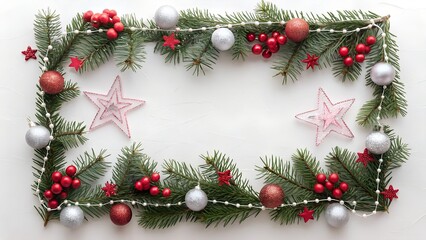 christmas wreath on a white background
