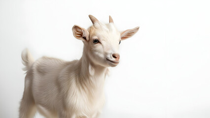 Fototapeta premium goat on a white background