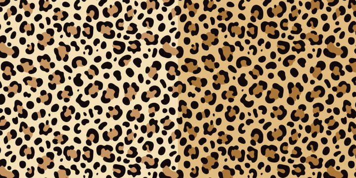 Seamless leopard print pattern in classic beige, brown, and black colors. Trendy animal skin background ideal for fashion, textile, wallpaper, packaging, branding, and modern graphic design.