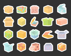 Packaging box set in scandinavian style featuring assorted cardboard parcels shipping packages storage solutions design projects retail logistics commerce