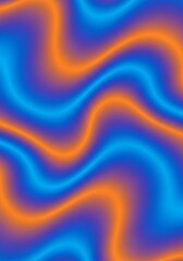 Seamless pattern featuring vibrant blue and orange wavy gradients across a purple background
