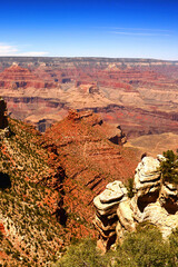 Hazy Sky Day At The Grand Canyon Arizona