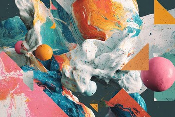 Colorful abstract 3D art