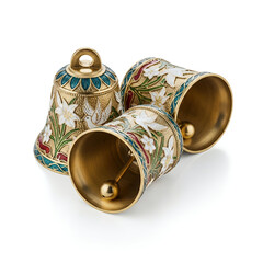 French Easter Bells Isolated on White Background