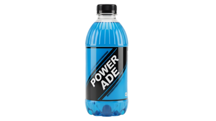 Powerade sports bottle isolated on transparent background