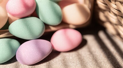 Obraz premium Spring Easter egg basket