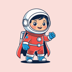 An exciting vector graphic space fighter mascot is presented professionally for use across great branding concepts.