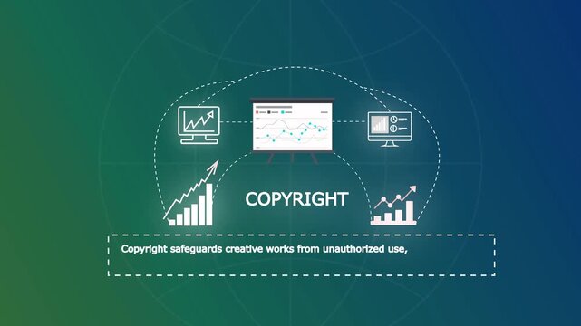 Copyright Protection Concept Demonstrating Creative Ownership, Content Security And Legal Rights Management.