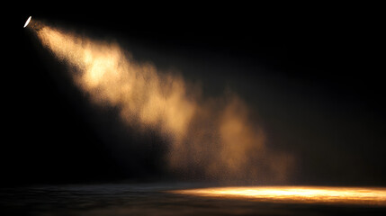Dramatic spotlight on dark stage