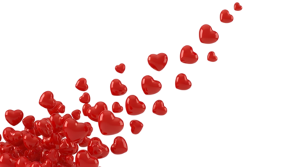 Red blood cells isolated on transparent background