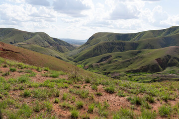 Obraz premium Madagascar, beautifull green landscape in the highlands .