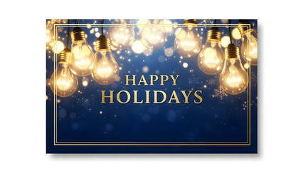 Glowing festive lights and snowflakes celebrate the season with warm wishes