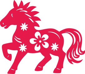 Chinese Year Of Horse Illustration