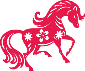 Chinese Year Of Horse Illustration