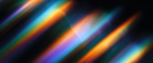 Obraz premium rainbow light spills colorful rays gently creating lively light designs