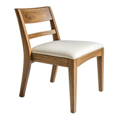 Fototapeta premium Minimal Wooden Chair Seat: A minimalist wooden chair seat, sharp focus, clean edges, natural wood texture, studio lighting, PNG cutout