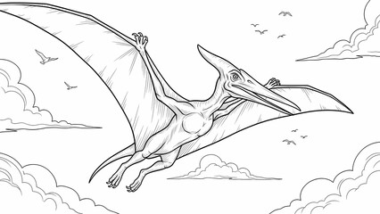 hand drawn vector illustration of a dinosaur