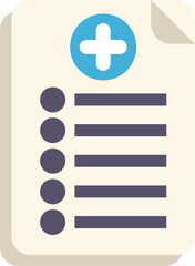 Fototapeta premium Medical report icon representing a checklist for healthcare treatment and patient care