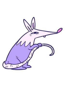 shivering motion animation of a cartoon sneaky rat