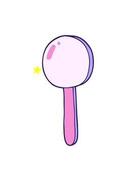 twinkling stars effect animation of cartoon lollipop illustration