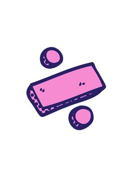 attention grabbing animation of cartoon doodle divide symbol