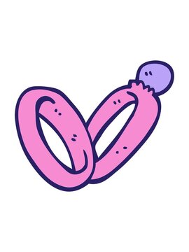 bob and pause animation of hand drawn doodle style cartoon wedding rings
