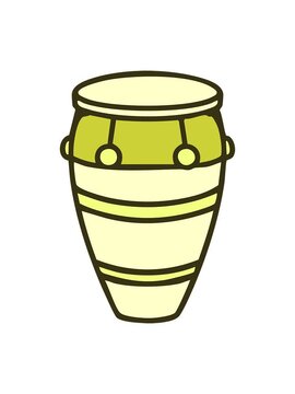 changing color animation of traditional brazilian repinique carnival drum