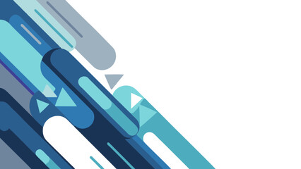 Abstract geometric background with blue diagonal shapes and lines