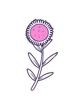 jiggle motion animation of cartoon sunflower