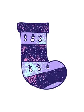 pixelize effect animation of cartoon doodle christmas stockings