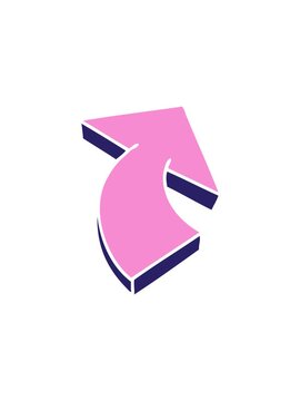 splitting effect animation of hand drawn quirky cartoon arrow