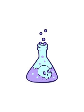 pixelize effect animation of cartoon spooky potion