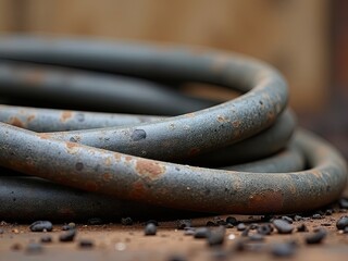 close up of rusty chain