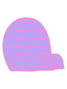 power up animation of cartoon doodle ice igloo
