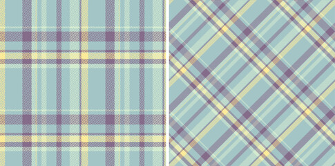 Vector plaid pattern of fabric check texture with a tartan background seamless textile. Set in pastel colors for modern rug designs and other home decor.