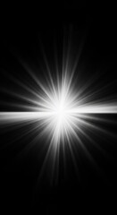 Obraz premium Bright Radiant Light Burst in Dark Background with Starburst Effect for Creative Use