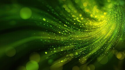 Abstract Green Yellow Glowing Background Design