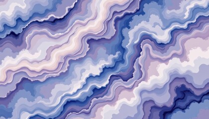 Abstract Flowing Waves in Shades of Blue and Purple with Soft Gradient Patterns for Creative Design Projects