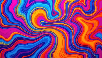 Abstract Swirling Colorful Patterns with Fluid Shapes and Vibrant Hues for Creative Design and Background Use