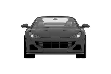 car isolated on white background, 3d illustration, cg render