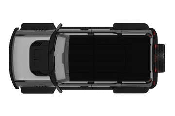 car isolated on white background, 3d illustration, cg render