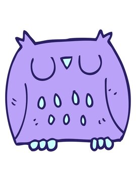 pixelize effect animation of cartoon doodle cute owl