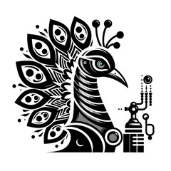 peacock vector illustration