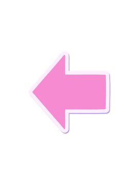 splitting effect animation of pointing arrow cartoon sticker design