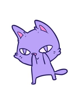 shaking motion animation of a cat staring